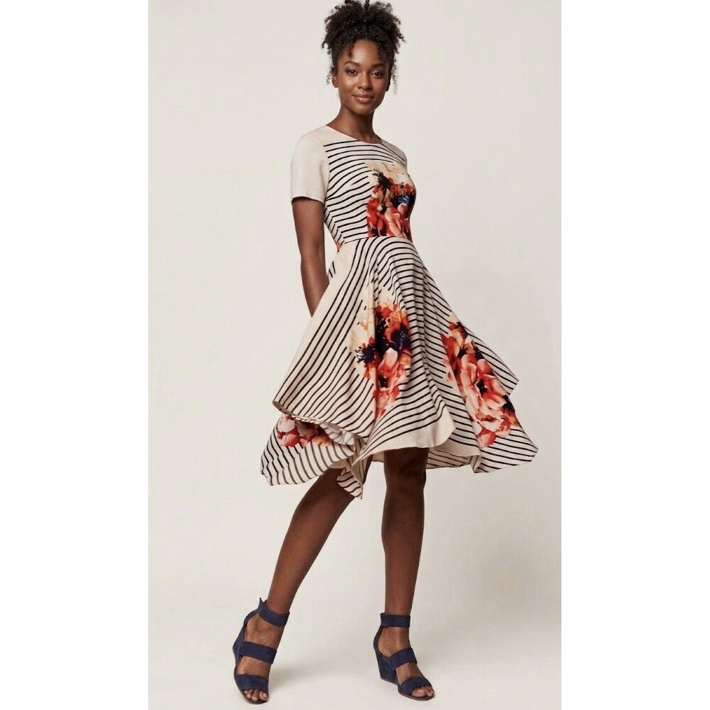 Anthropologie Corey Lynn Calter Flowy A-line fairy Handkerchief Boho Chic Dress